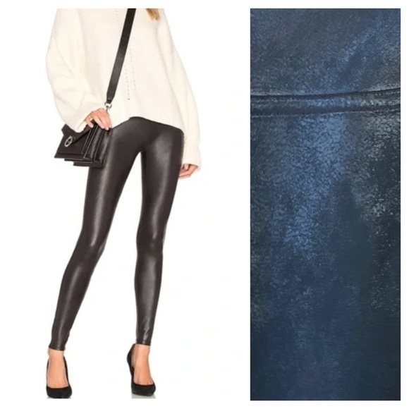 SPANX Pants - SPANX Black Faux Leather Leggings Pants